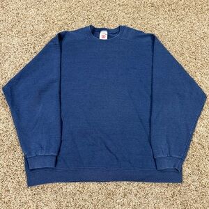 Vintage 90s Wilson Heavyweight Blank Blue Activewear Crewneck Sweatshirt Sz.3XL